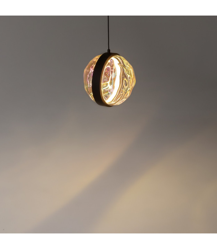 Misterio Modern Globe Pendant Ceiling Light Dimmable Black 2700K 650lm Colorful Shade-5