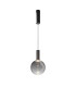 Nebula Modern 20cm Globe Pendant Ceiling Light Black 3000K 400lm Smoky Shade-1