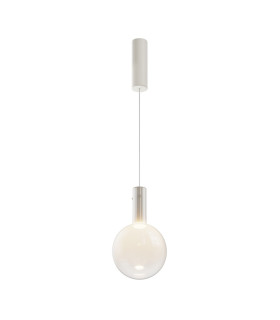 Nebula Modern 20cm Globe Pendant Ceiling Light White 3000K 400lm-1