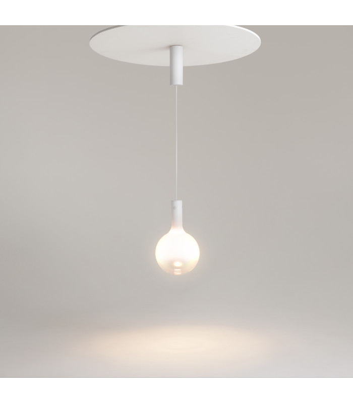 Nebula Modern 20cm Globe Pendant Ceiling Light White 3000K 400lm-2