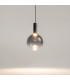 Nebula Modern 20cm Globe Pendant Ceiling Light Black 3000K 400lm Smoky Shade-4
