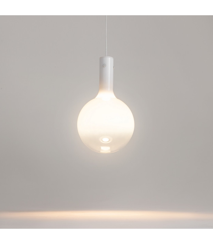 Nebula Modern 20cm Globe Pendant Ceiling Light White 3000K 400lm-4