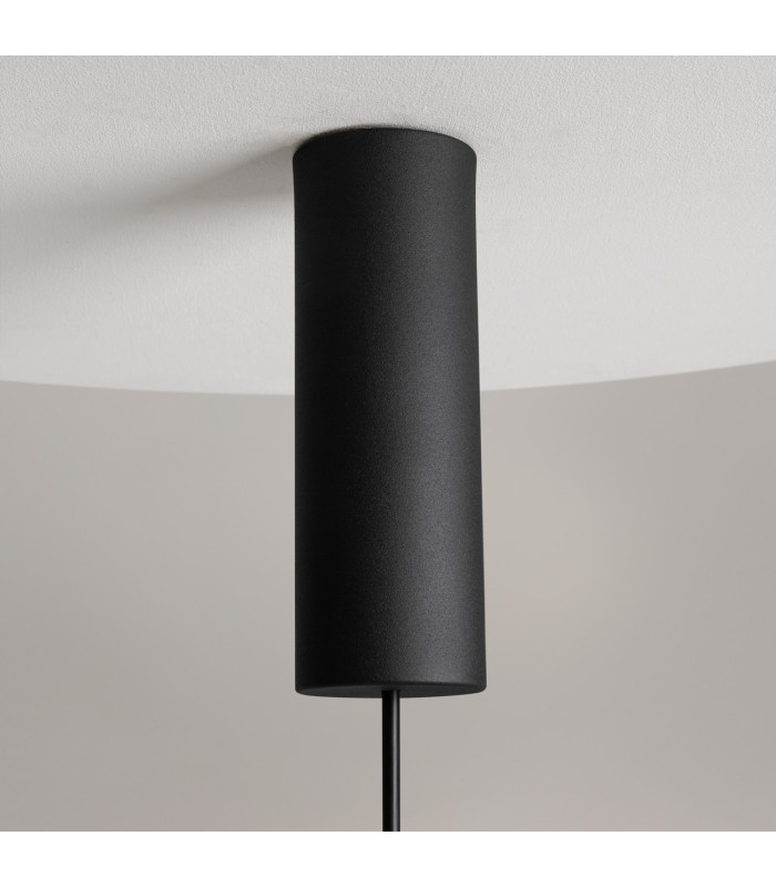 Nebula Modern 25cm Globe Pendant Ceiling Light Black 3000K 700lm Smoky Shade-5
