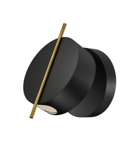 Nuance Modern Integrated LED Wall Lamp Black And Brass 3000K 200lm-1