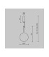 Nebula Modern 25cm Globe Pendant Ceiling Light White 3000K 700lm-6