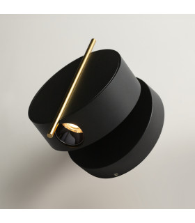 Nuance Modern Integrated LED Wall Lamp Black And Brass 3000K 200lm-2