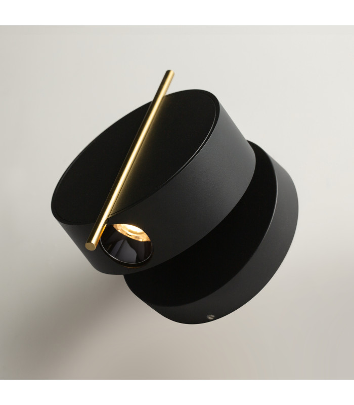 Nuance Modern Integrated LED Wall Lamp Black And Brass 3000K 200lm-2