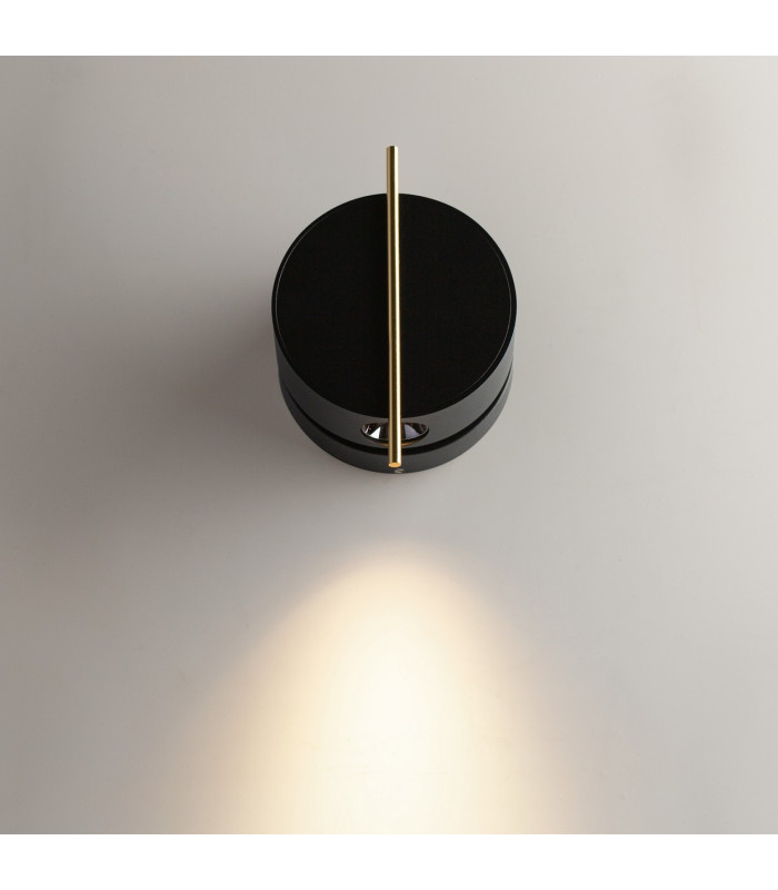 Nuance Modern Integrated LED Wall Lamp Black And Brass 3000K 200lm-4