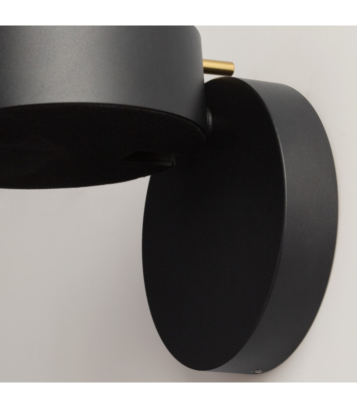 Nuance Modern Integrated LED Wall Lamp Black And Brass 3000K 200lm-5