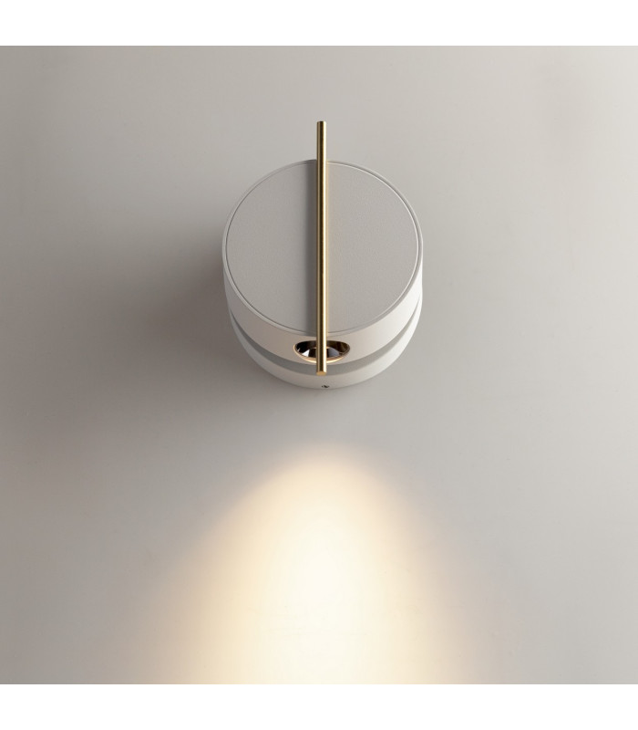Nuance Modern Integrated LED Wall Lamp White And Brass 3000K 200lm-4