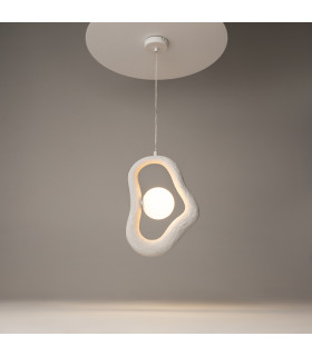 Opus Modern Pendant Ceiling Light White 1xG9-2