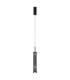 Ordo Modern Slim Pendant Ceiling Light Black 3000K 920lm Smoky Shade-1