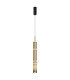 Ordo Modern Tall Slim Pendant Ceiling Light Black 3000K 920lm Cognac Shade-1