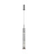 Ordo Modern Tall Slim Pendant Ceiling Light Chrome 3000K 920lm Glass Shade-1