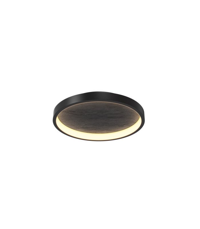 Orign Modern 40cm Integrated LED Semi Flush Ceiling Light Black 3000K 450lm-1
