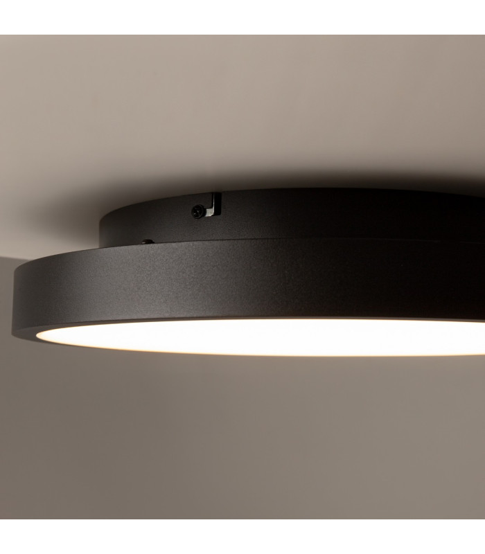 Orign Modern 40cm Integrated LED Semi Flush Ceiling Light Black 3000K 450lm-5