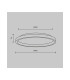 Orign Modern 40cm Integrated LED Semi Flush Ceiling Light Black 3000K 450lm-6