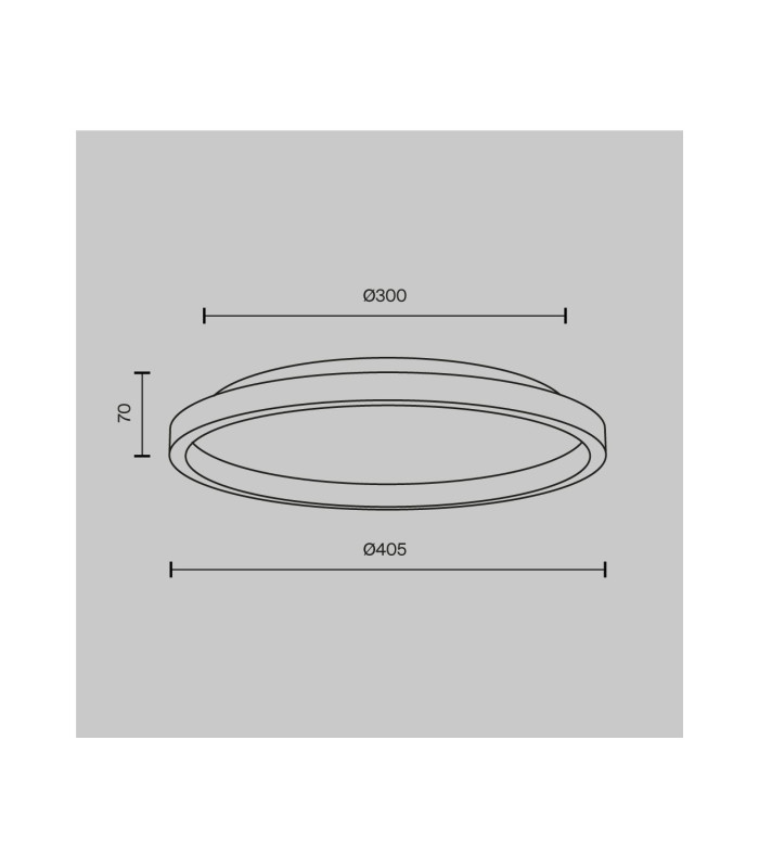 Orign Modern 40cm Integrated LED Semi Flush Ceiling Light Black 3000K 450lm-6