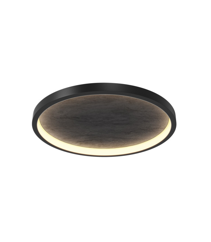 Orign Modern 60cm Integrated LED Semi Flush Ceiling Light Black 3000K 450lm-1