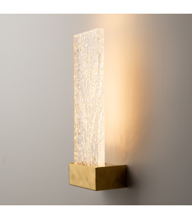 Ornate Modern Integrated LED Wall Lamp Brass 3000K 50lm Acrylic Shade-2