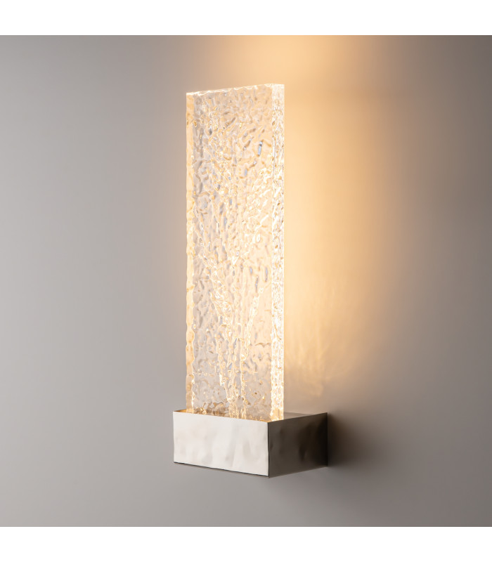 Ornate Modern Integrated LED Wall Lamp Chrome 3000K 50lm Acrylic Shade-2