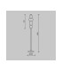 Pattern Modern LED Integrated Floor Lamp Chrome 3000K 4000lm White Grey Shade-3