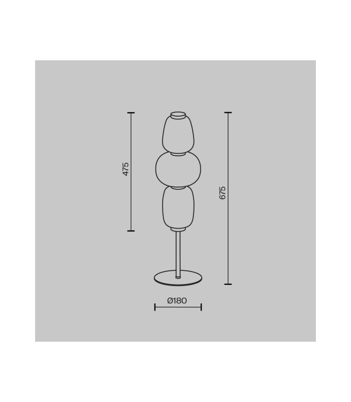 Pattern Modern Integrated LED Table Lamp Chrome 3000K 3500lm White Grey Shade-3