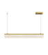 Petra Modern Bar Pendant Ceiling Light Brass 3000K 2400lm White Shade-1