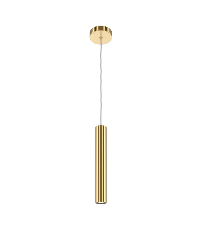 Pro Focus Modern Slim Pendant Ceiling Light Brass 1xGU10-1