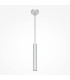 Pro Focus Modern Slim Pendant Ceiling Light Silver 1xGU10 Grey Shade-1