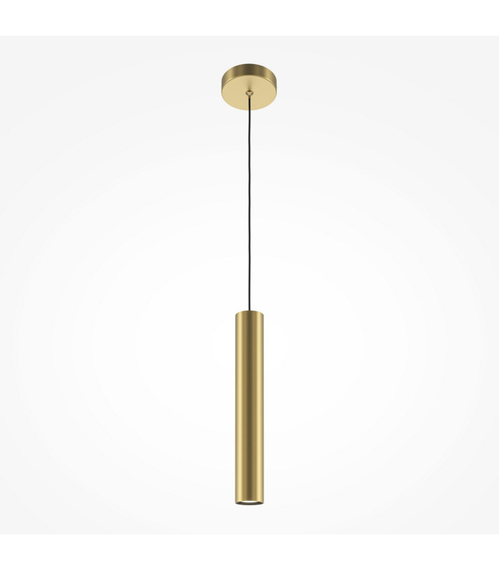 Pro Focus Modern Slim Pendant Ceiling Light Gold 1xGU10-1