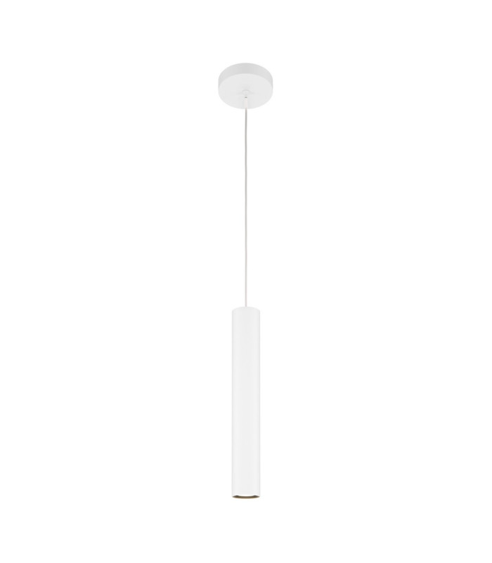 Pro Focus Modern Slim Pendant Ceiling Light White 1xGU10-1