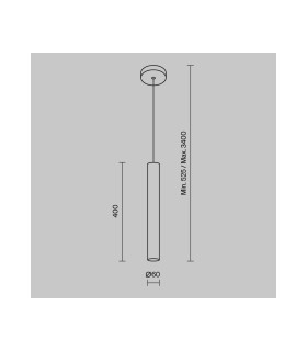 Pro Focus Modern Slim Pendant Ceiling Light White 1xGU10-3