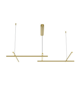 Radiance Modern 121cm Bar Pendant Ceiling Light Gold 3000K 2150lm White Shade-1