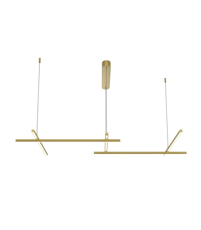 Radiance Modern 121cm Bar Pendant Ceiling Light Gold 3000K 2150lm White Shade-1
