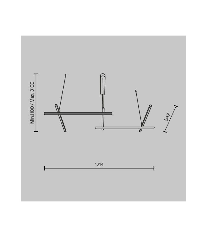 Radiance Modern 121cm Bar Pendant Ceiling Light Gold 3000K 2150lm White Shade-5