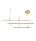 Radiance Modern Square Integrated LED Semi Flush Ceiling Light Gold 3000K 3150lm White Shade-1