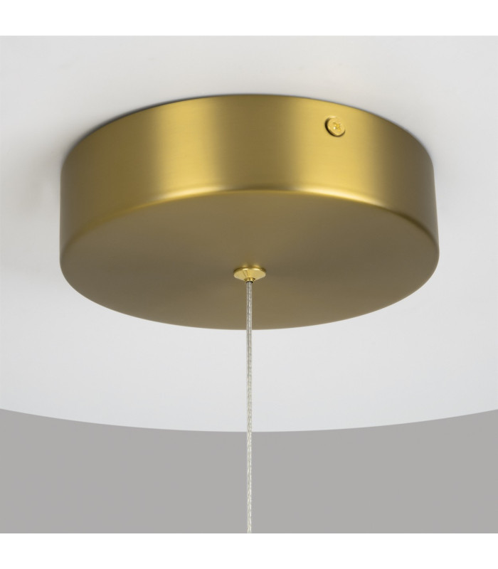 Radiance Modern Square Integrated LED Semi Flush Ceiling Light Gold 3000K 3150lm White Shade-4