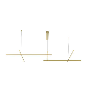 Radiance Modern 172cm Bar Pendant Ceiling Light Gold 3000K 1900lm White Shade-1