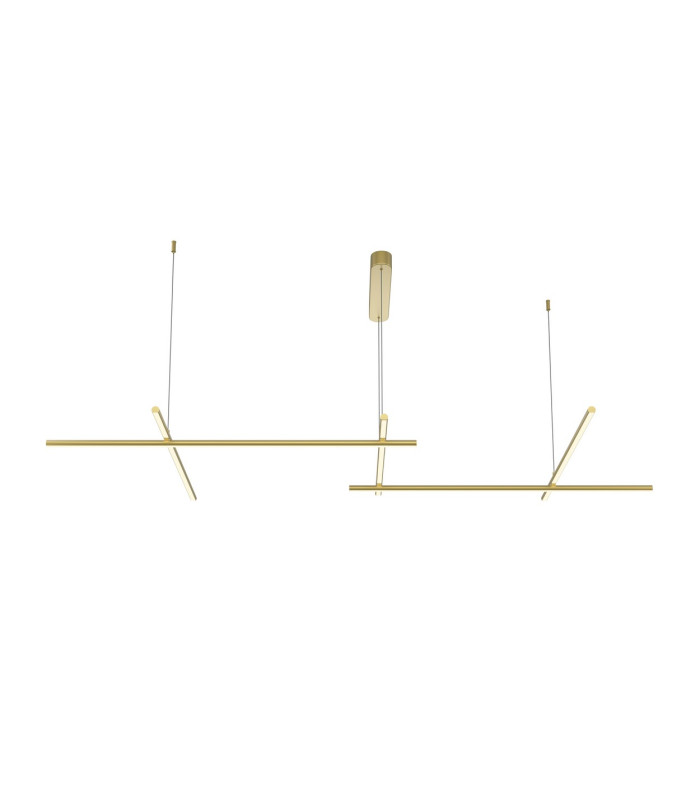 Radiance Modern 172cm Bar Pendant Ceiling Light Gold 3000K 1900lm White Shade-1