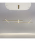 Radiance Modern 172cm Bar Pendant Ceiling Light Gold 3000K 1900lm White Shade-2