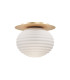 Reels Modern Globe Ceiling Light Gold 1xE27 White Shade-1