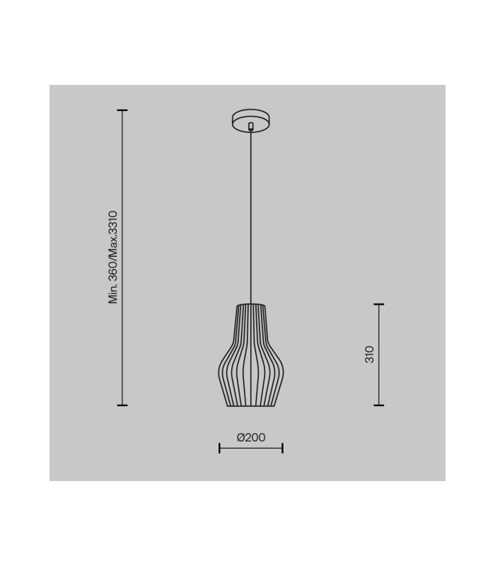Roots I Modern 20cm Wire Frame Pendant Ceiling Light Black 1xE27 Beige Shade-3