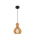 Roots II Modern 20cm Wire Frame Pendant Ceiling Light Black 1xE27 Beige Shade-1