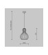 Roots II Modern 30cm Wire Frame Pendant Ceiling Light Black 1xE27 Beige Shade-3