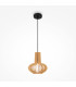 Roots III Modern 25cm Wire Frame Pendant Ceiling Light Black 1xE27 Beige Shade-1