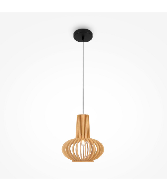 Roots III Modern 25cm Wire Frame Pendant Ceiling Light Black 1xE27 Beige Shade-1
