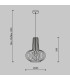 Roots III Modern 25cm Wire Frame Pendant Ceiling Light Black 1xE27 Beige Shade-3