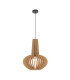 Roots III Modern 35cm Wire Frame Pendant Ceiling Light Black 1xE27 Beige Shade-1
