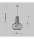 Roots III Modern 35cm Wire Frame Pendant Ceiling Light Black 1xE27 Beige Shade-3